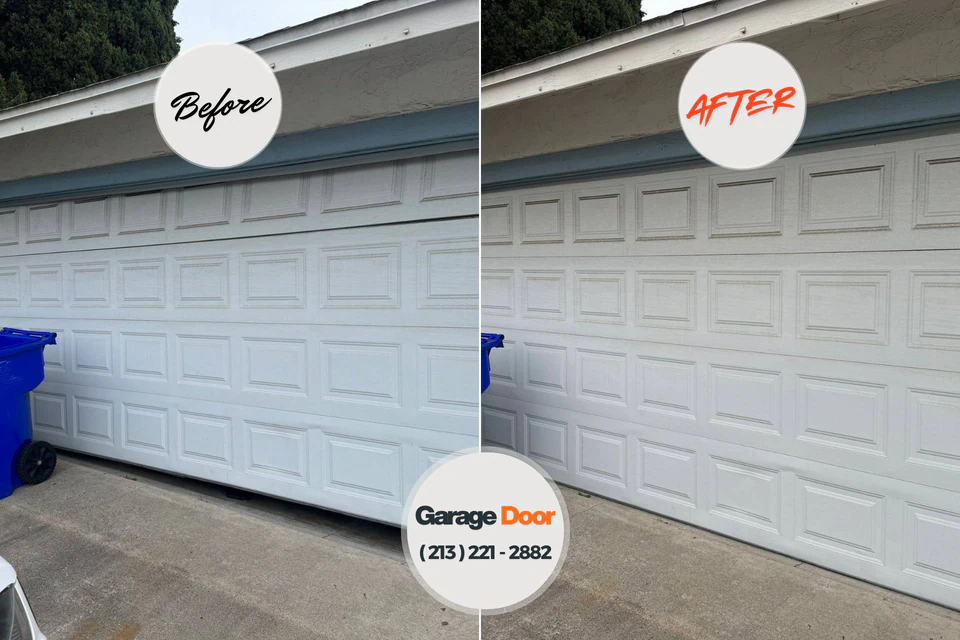 Before and after: garage door repair East Port Orchard, WA